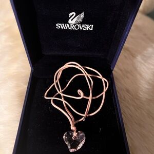 Swarovski Pink Crystal Heart Necklace